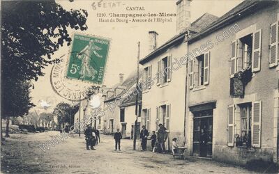 Carte postale ancienne Champagnac les Mines — Champagnac (Cantal)
