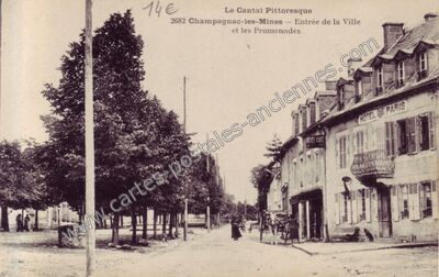 Carte postale ancienne Champagnac les Mines — Champagnac (Cantal)