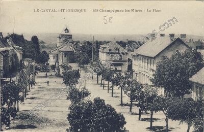 Carte postale ancienne Champagnac les Mines — Champagnac (Cantal)