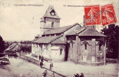 Carte postale ancienne Champagnac les Mines — Champagnac (Cantal)