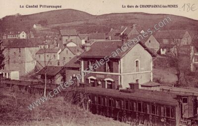 Carte postale ancienne Champagnac les Mines — Champagnac (Cantal)