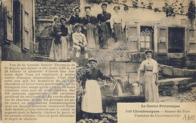 Carte postale ancienne Source du Parc Fontaine — Chaudes-Aigues (Cantal)
