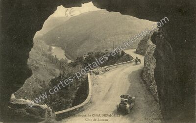 Carte postale ancienne Côte de Laneau — Chaudes-Aigues (Cantal)