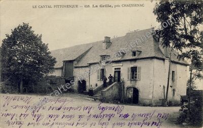 Carte postale ancienne La Grille — Chaussenac (Cantal)