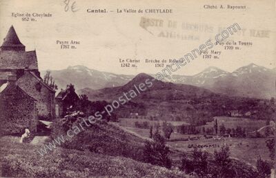 Carte postale ancienne La Vallée — Cheylade (Cantal)