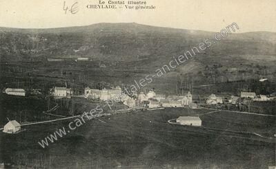Carte postale ancienne Vue générale — Cheylade (Cantal)