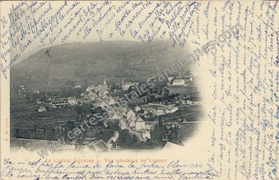 Carte postale ancienne LE CANTAL ILLUSTRE - VUE GÉNÉRALE DE — Condat (Cantal)