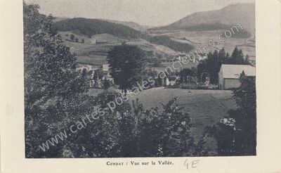 Carte postale ancienne Vue sur la Vallée — Condat (Cantal)