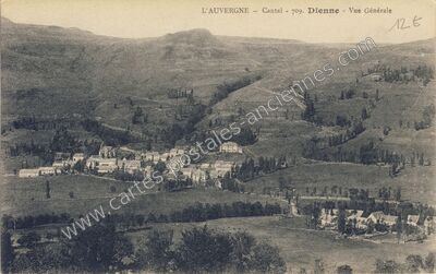 Carte postale ancienne Vue Générale — Dienne (Cantal)
