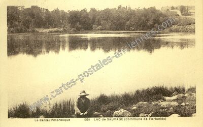 Carte postale ancienne Lac de Sauvage — Dienne (Cantal)