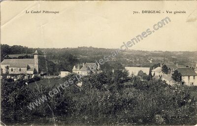 Carte postale ancienne Le Cantal Pittoresque — Drugeac (Cantal)