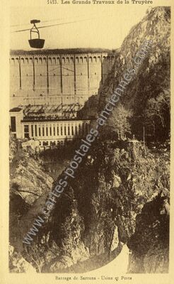 Carte postale ancienne Barrage de Sarrans — Espinasse (Cantal)
