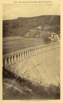 Carte postale ancienne Barrage de Sarrans — Espinasse (Cantal)