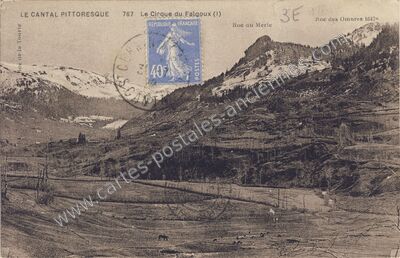 Carte postale ancienne Cirque de Falgou — Le Falgoux (Cantal)