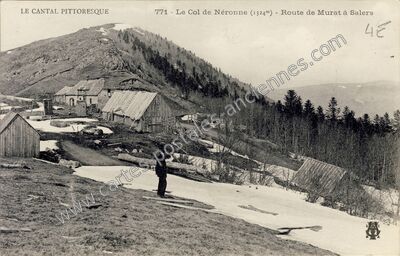 Carte postale ancienne Col de Neronne — Le Falgoux (Cantal)