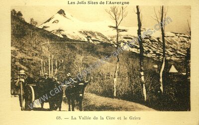 Carte postale ancienne Vallee de la Cere — Giou-de-Mamou (Cantal)
