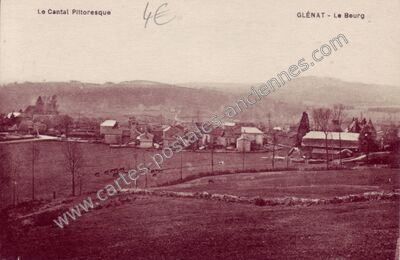 Carte postale ancienne Le Cantal Pittoresque — Glénat (Cantal)