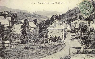 Carte postale ancienne Vue de Lascelle — Lascelle (Cantal)