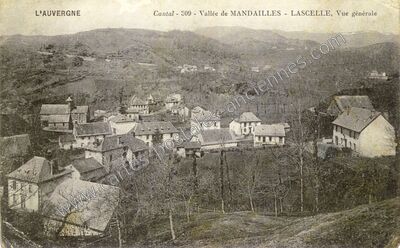 Carte postale ancienne Vallée de MANDAILLES - Vue générale — Lascelle (Cantal)