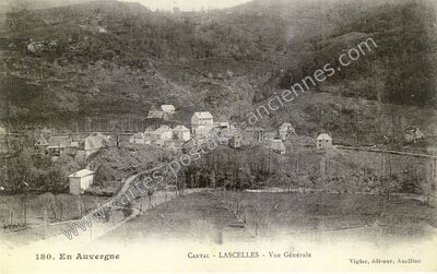 Carte postale ancienne Vue Générale — Lascelle (Cantal)