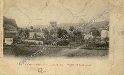 Carte postale ancienne Lascelles — Vallée de Mandailles — Lieutadès (Cantal)