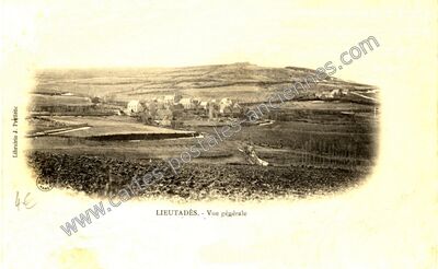Carte postale ancienne Vue générale — Lieutadès (Cantal)