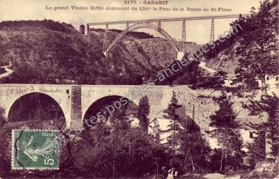Carte postale ancienne Garabit — Loubaresse (Cantal)