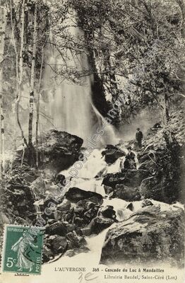 Carte postale ancienne Cascade de Luc — Mandailles-Saint-Julien (Cantal)