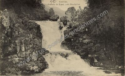 Carte postale ancienne Cascade de Luc — Mandailles-Saint-Julien (Cantal)