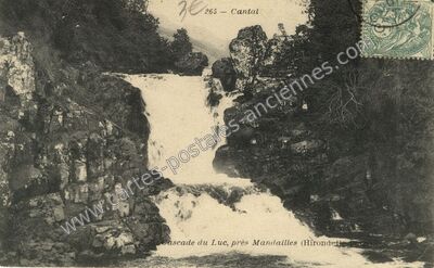 Carte postale ancienne Cascade du Luc — Mandailles-Saint-Julien (Cantal)