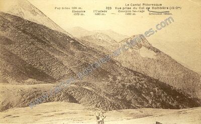 Carte postale ancienne Col de Rombiere — Mandailles-Saint-Julien (Cantal)