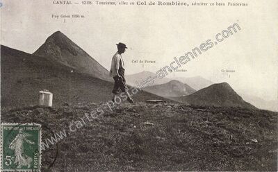 Carte postale ancienne Col de Rombiere — Mandailles-Saint-Julien (Cantal)