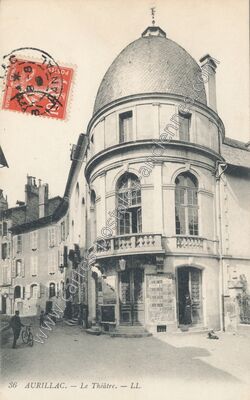 Carte postale ancienne Le Théâtre — Aurillac (Cantal)
