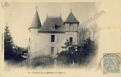 Carte postale ancienne Chateau de Laborie — Maurs (Cantal)