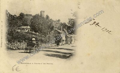 Carte postale ancienne Chateau de Pestel — Polminhac (Cantal)