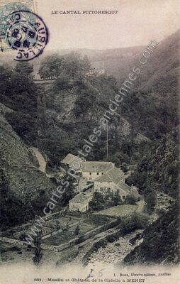 Carte postale ancienne La Clidellle — Menet (Cantal)