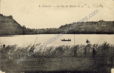 Carte postale ancienne Le lac de Menet à 4 km de Valette — Menet (Cantal)