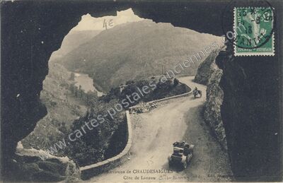 Carte postale ancienne Cote de Lanau — Neuvéglise (Cantal)