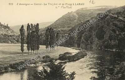 Carte postale ancienne Lanau — Neuvéglise (Cantal)