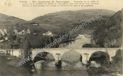 Carte postale ancienne Lanau — Neuvéglise (Cantal)