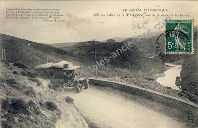 Carte postale ancienne Lanau — Neuvéglise (Cantal)