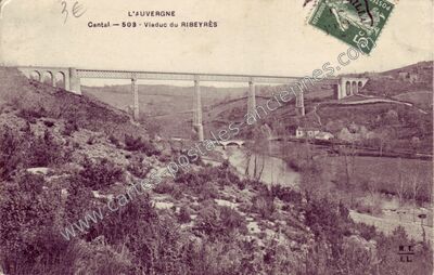 Carte postale ancienne Ribeyres — Pers (Cantal)