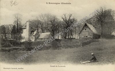 Carte postale ancienne Castel de Lacavade — Polminhac (Cantal)