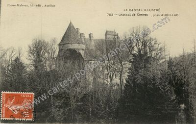 Carte postale ancienne Chateau de Conroc — Polminhac (Cantal)