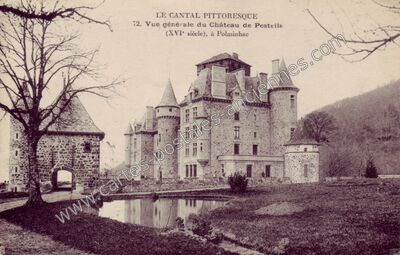 Carte postale ancienne Chateau de Pesteils — Polminhac (Cantal)