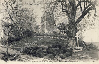 Carte postale ancienne Puechmourier — Raulhac (Cantal)