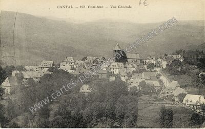 Carte postale ancienne Vue Générale — Raulhac (Cantal)
