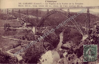 Carte postale ancienne Garabit — Ruynes-en-Margeride (Cantal)