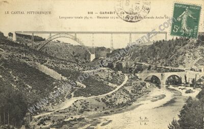 Carte postale ancienne Garabit — Ruynes-en-Margeride (Cantal)