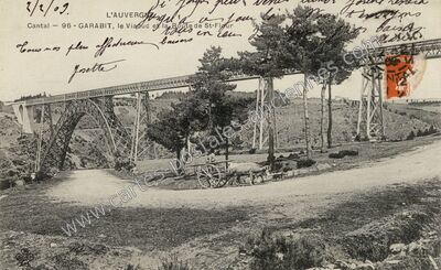 Carte postale ancienne Garabit — Ruynes-en-Margeride (Cantal)